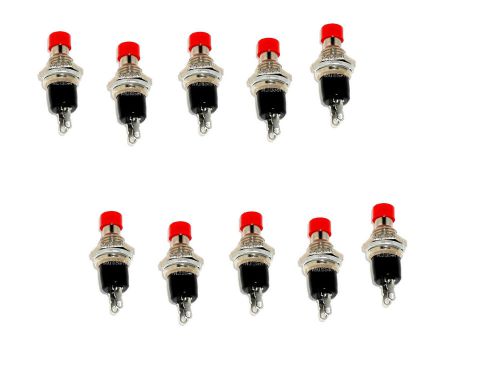 Lot of ten pushbutton switches spst momentary n.o. (normally off) for sale