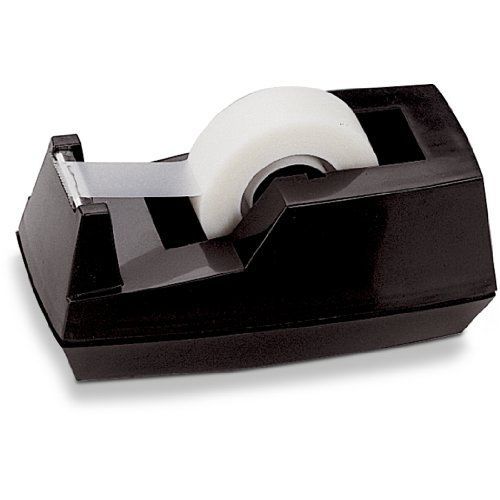 Officemate desk top tape dispenser squared look, 1-inch core, black ( 96691) for sale