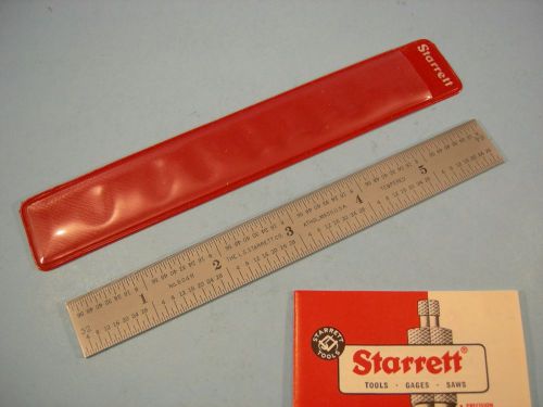 Starrett No.604R-6 Satin Chrome Spring Tempered Steel Rule Machinist