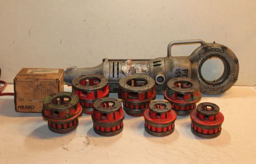 Ridgid 700 pipe threader - 8 dies - 2&#034;, 1-1/2&#034; 1&#034;, 3/4&#034; die heads for sale