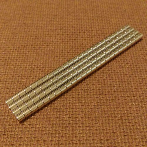 100 Neodymium Cylindrical (1/8 x 1/8) inches Cylinder/Disc Magnets.