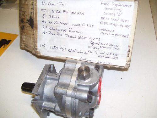 PARKER LOG SPLITTER PUMP DO7BA2N175 - 6H.P.= 2500 PSI