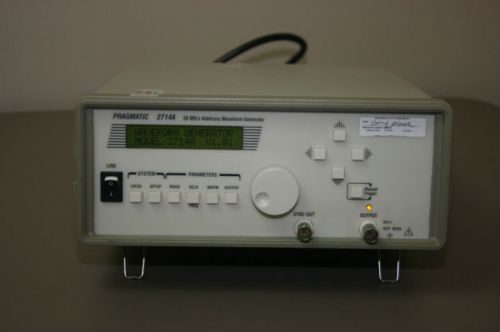 Pragmatic 2714A 20MS/s Arbitary Waveform Generator, Calibrated, 30 day Warranty