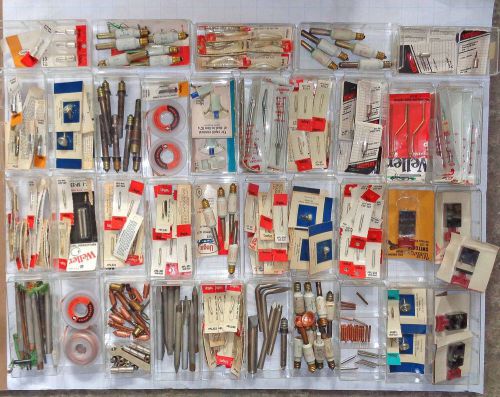 Large lot Ungar Weller &amp; mscl. NOS soldering iron tips, desolder, chisels, etc.