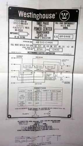 Westinghouse 1500KVA (TX014)