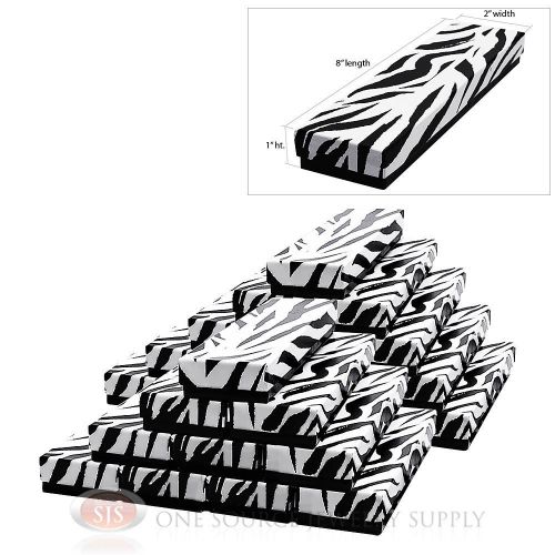 25 ZEBRA PRINT COTTON FILLED GIFT BOXES  8&#034; X 2&#034;