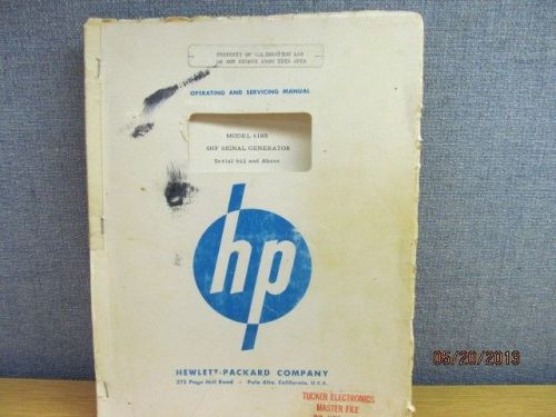 Agilent/HP 618B SHF Signal Generator Operating Servicing Manual/schematic 661-