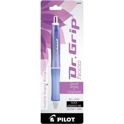 Pilot Dr. Grip Frosted Retractable Ball Point Pen (Purple Barrel)