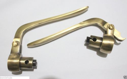 CUSTOM CHOPPER BOBBER VINTAGE HARLEY BRASS INVERTED BRAKE &amp; CLUTCH LEVERS AGED