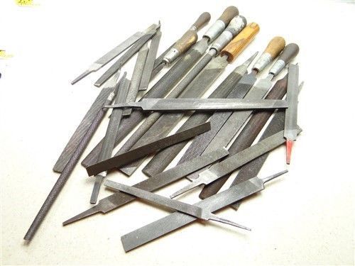 LOT OF 24 HSS ASSORTED HAND FILES 8-1/2&#034; TO 20&#034; W\HANDLES  HALLER NICHOLSON