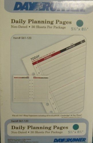 Day Runner(R) Organizer Accessories For Classic Organizers, 5 1/2in. x 8 1/2in.,