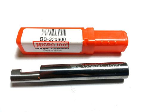 Micro 100  .320 x  .600&#034; depth carbide radius grooving boring bar tool (p 438) for sale