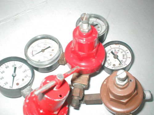 Pressure Regulator Gauges Lot of 3