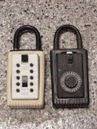 (2) Realtors Supra Dial &amp; Push button Combination Security Combo Key Lock boxes,