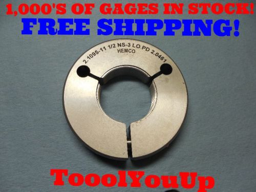 2.1095 11 1/2 ns 3 no go only thread ring gage p.d. =  2.0461 inspection tooling for sale