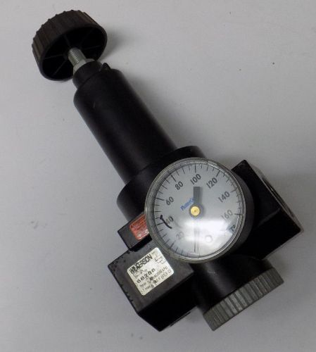 WILKERSON PART NO 6B206 PMAX 300 PSI REGULATOR W/ ASHCROFT 0-160 PSI GAUGE