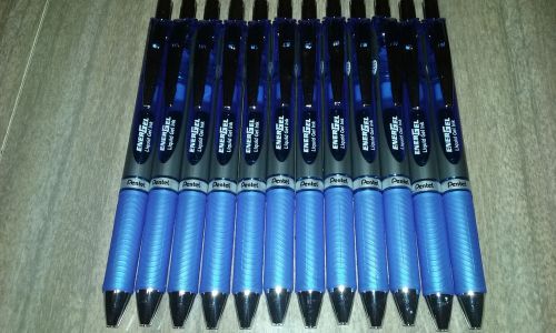 Lot of 12 Pentel EnerGel BL80-CX, 1 mm Bold, Blue Liquid Gel Ink Rollerball Pens