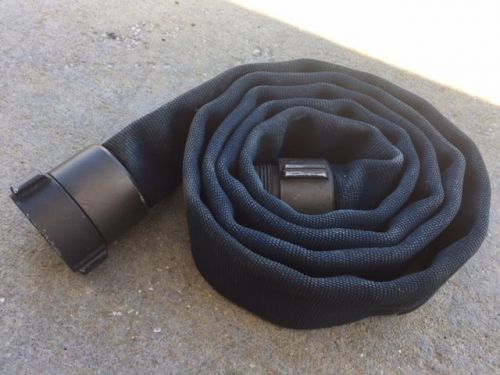 Blue double jacket fire hose 2.5&#034; x 10 ft w/aluminum couplings nh for sale