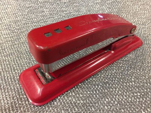 Art Deco Swingline Cub Stamped Steel Stapler in Red