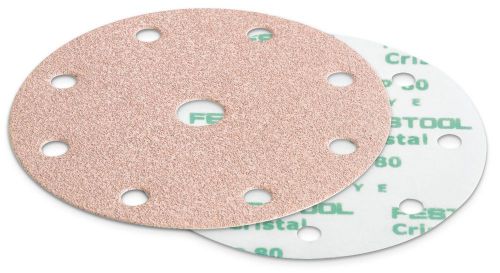 Abrasives, 6&#034; Diameter Cristal P40 Grit, 50 Pack - 496601