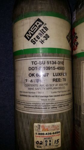 2004 MSA 4500psi 30min Stealth H-30 Carbon SCBA Air Pack Cylinder Tank - scott 2