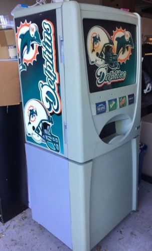 MIAMI DOLPHINS SODA VENDING MACHINE SKYBOX BY MAYTAG   INSTRUCTIONS &amp; KEY