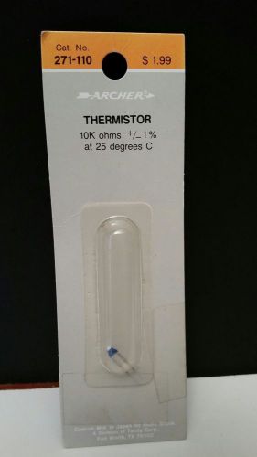 Archer thermistor 10k ohms +/- 1% at 25 degrees celsius - cat. no. 271-110 for sale
