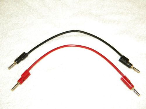 Set of 2, red &amp; black pomona banana plug patch cord, b-8, 15 amp, rfe for sale