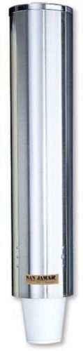 San Jamar C4400PF Stainless Steel Pull Type Foam Beverage Cup Dispenser, Fits