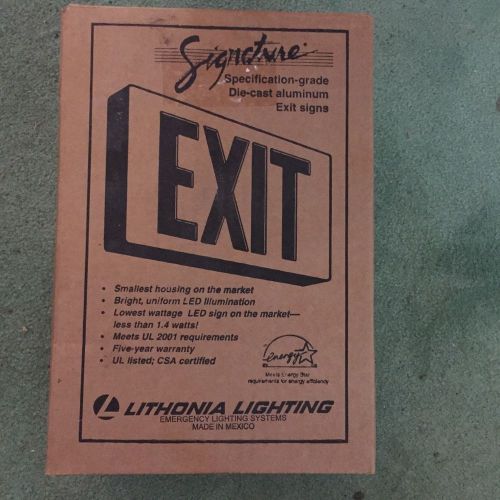 Lithonia Signature Die Cast LED EXIT SIGN LE W2R 120/277 EL. N SD