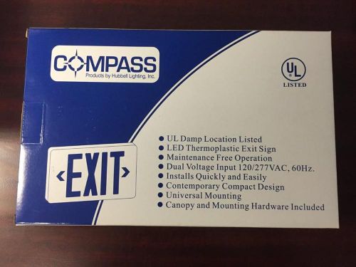 COMPASS LED Thermoplastic Exit Sign - CSXWGEB3 - 120/277VAC - 60Hz  2nd Panel