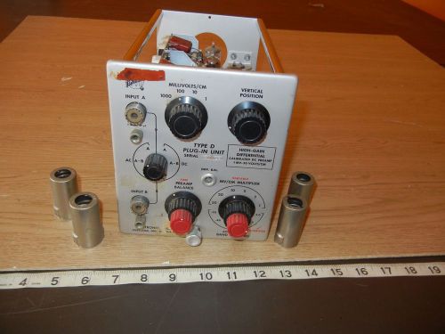 Tektronix Type-D Plugin Unit With all Original Tubes! telefunken ECC82 12AU7