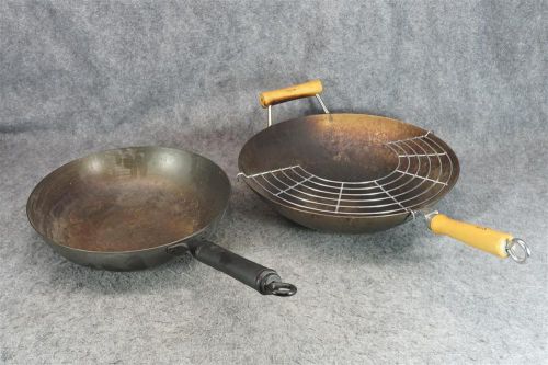 Atlas Metal Spinning Wok And Large 12&#034; Skillet