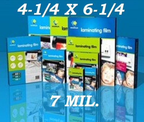 7 Mil Laminating Laminator Pouches Sheets Photo 4.25 x 6.25  (200- Pack)