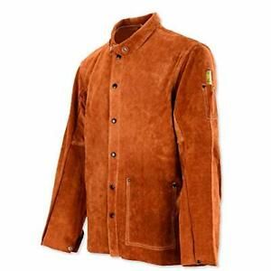 Leather Welding Work Jacket by  - Flame-Resistant Heavy Duty Split XX-Large