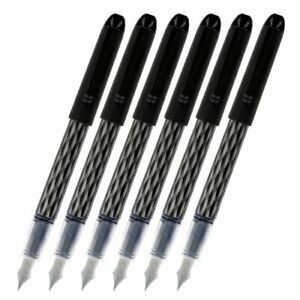 6 PACK: Pilot Varsity Disposable Fountain Pens, Black Ink, Single Pen (6)