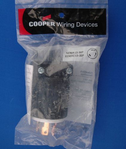 New Cooper Male 30 amp 125 volt electrical plug Twist Lock NEMA L5-30 Generator