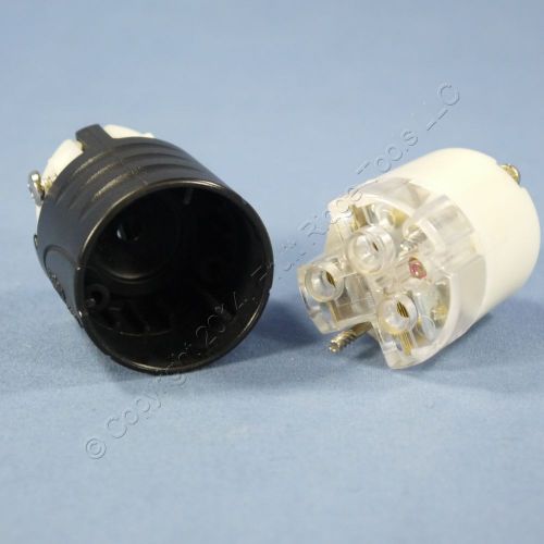 P&amp;S White INDUSTRIAL Straight Blade Connector Plug 6-20R 20A 250V Bulk 5469-X