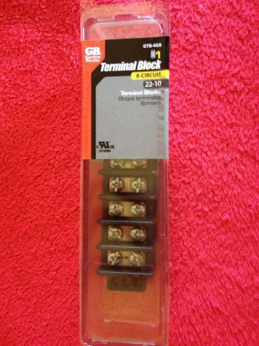 (Lot of 5) GARDNER BENDER GTB-408 (8 pole) TERMINAL BLOCK *ORIGINAL PACKAGE*