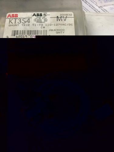 ABB SHUNT TRIP KT3S4 Undervoltage Release 110 - 127 V AC/DC UL NEW