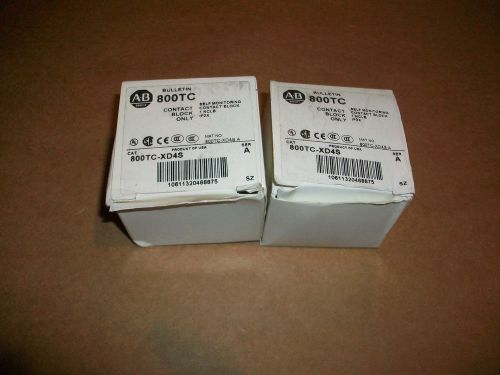 2pc Allen Bradley 800T Contact Block  800TC-XD4S   NEW IN BOX