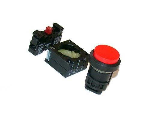 NEW SIEMENS 22 MM RED PUSHBUTTON MODEL 3SB3203-0BA21  (4 AVAILABLE)