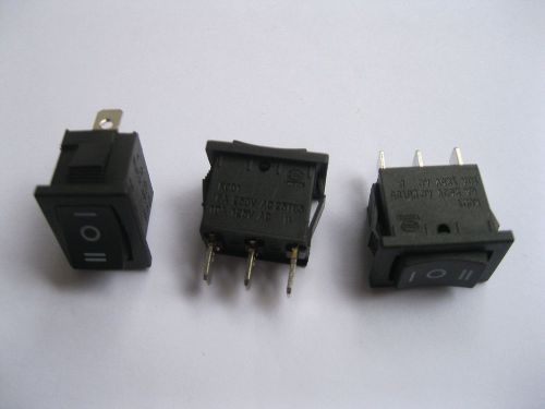 5 pcs rocker switch ksd1 on/off/on black 3pin 6a 10a for sale