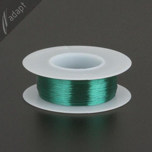 Magnet Wire, Enameled Copper, Green, 34 AWG (gauge), 155C, ~1/8 lb, 988&#039;