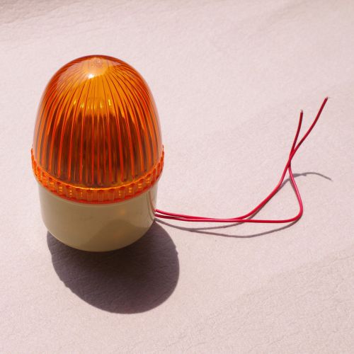 110VAC Yellow MINI Beacon Warning Signal Light Lamp Spiral Fixed