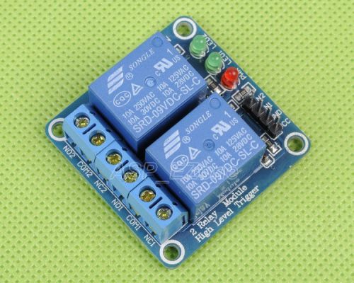 9v 2-channel relay module high level triger relay shield for arduino brand new for sale