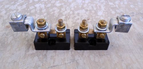 LOT OF (2) EMPRO 50MV 75AMP MSA750 SHUNTS WITH (2) ILSCO SLUH-125 LUGS