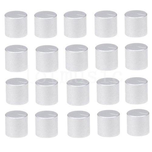 20pcs 20*17mm silver knob cap mini aluminum potentiometer knobs cap new for sale