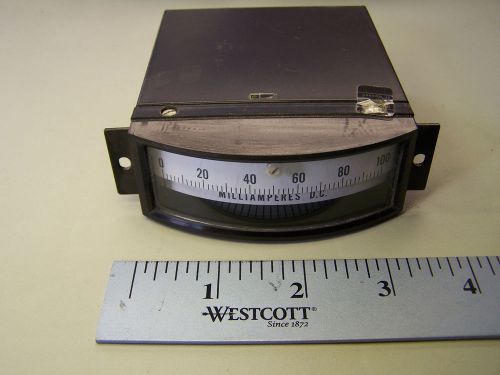 0-100 Milliamp MA DC Panel Meter Direct Read Large Edge Read 3-1/2&#034; x 1-1/4&#034;