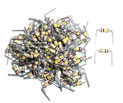 1000 Bulk Resistors 100K Ohm 1/4W 5% Carbon film Prebent leads